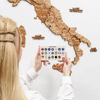3D Wooden Map of Italy - Oak