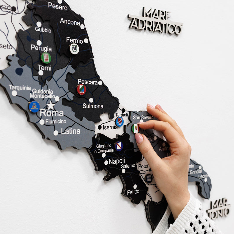 3D Wooden Map of Italy - Nordik