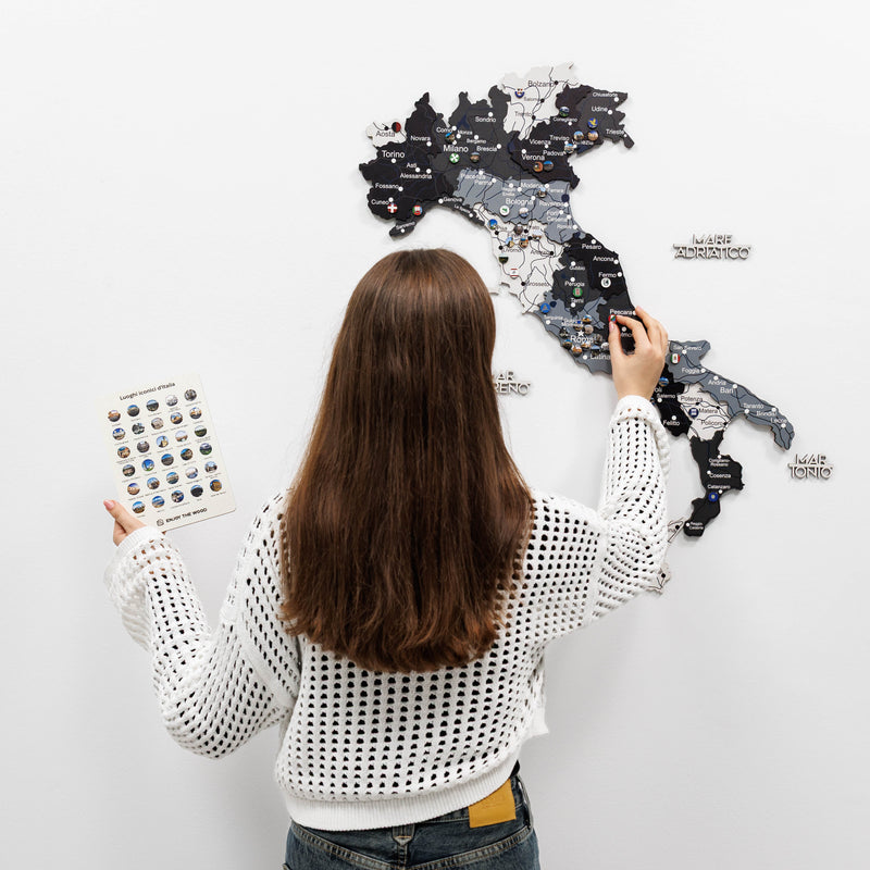 3D Wooden Map of Italy - Nordik