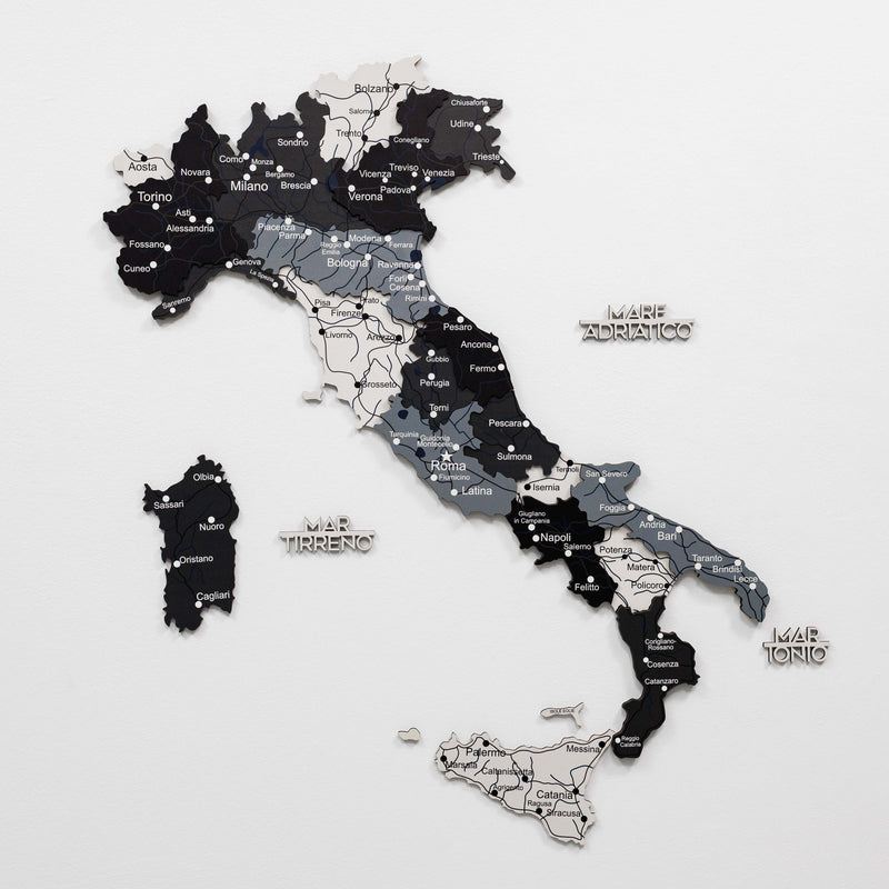 3D Wooden Map of Italy - Nordik