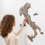 3D Wooden Map of Italy - Terra