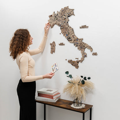3D Wooden Map of Italy - Terra