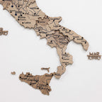 3D Wooden Map of Italy - Terra