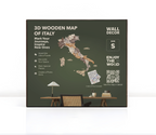 3D Wooden Map of Italy - Multicolor