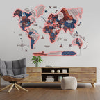 3D LED / LUMINOUS Wooden World Map 3.0 Dune