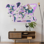 3D LED / LUMINOUS Wooden World Map 3.0 Mystery