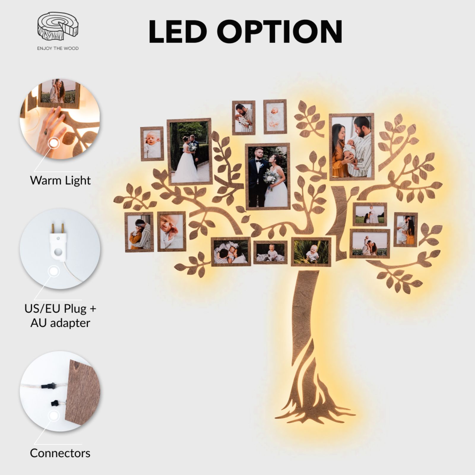 lighted family tree for wall