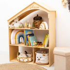solid wood dollhouse bookcase