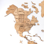 light wooden map