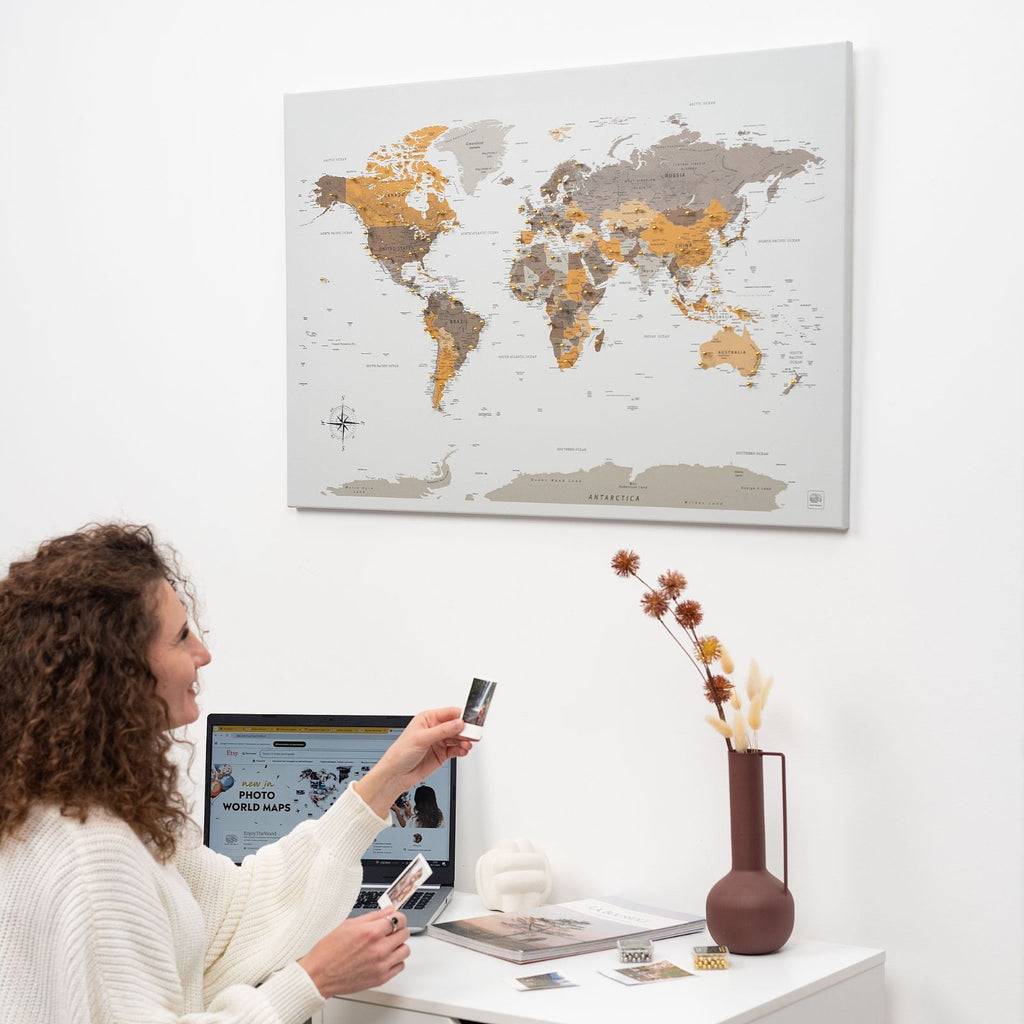 map canvas with countries