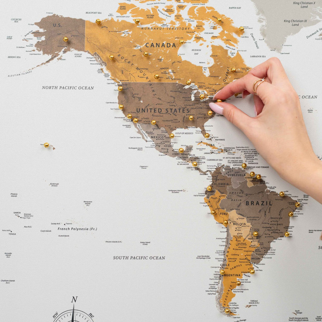 map canvas with countries