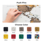 world map pin board