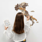 3D Wooden Map of Italy - Multicolor