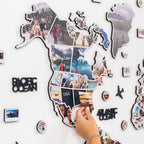 world map photo wall