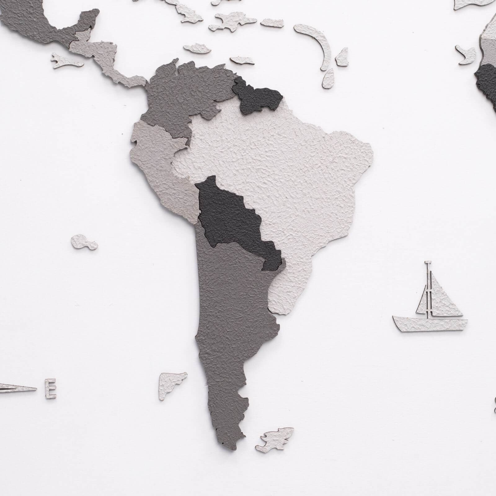 wood wall map