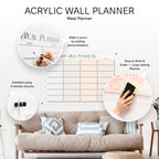 Acrylic Wall Weekly Meal Planner