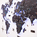 3D LED / LUMINOUS Wooden World Map 3.0 Midnight