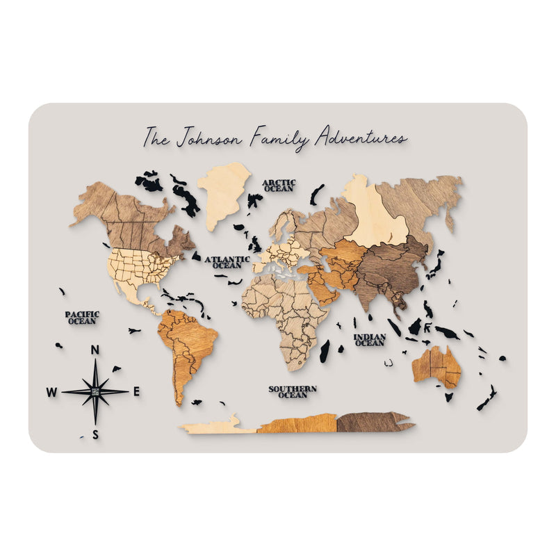 Mini World Map - Multicolor (B2B)