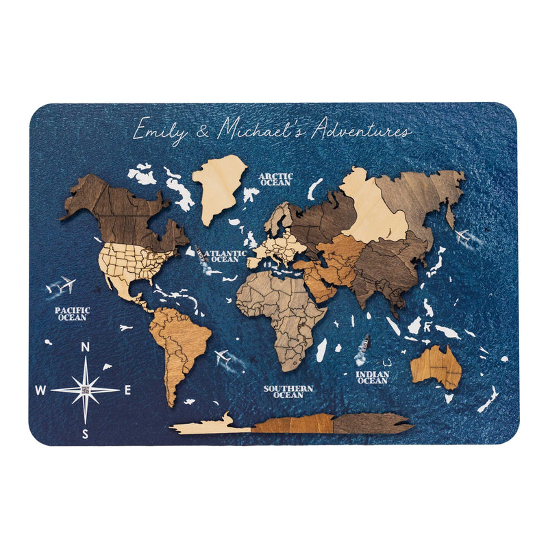 Mini World Map - Multicolor (B2B)