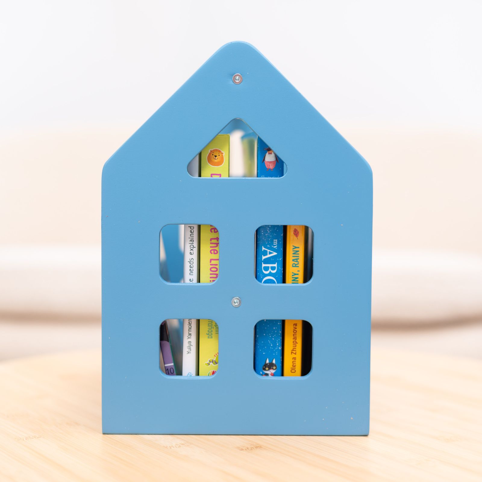 blue book shelves