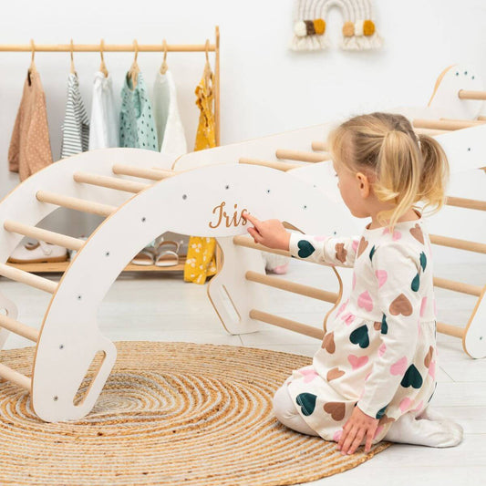 montessori arch rocker with pillow