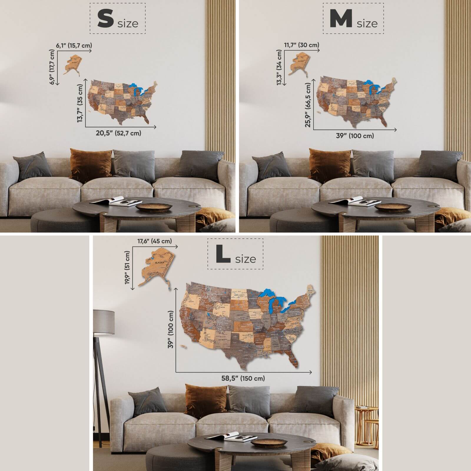 united states map with colors