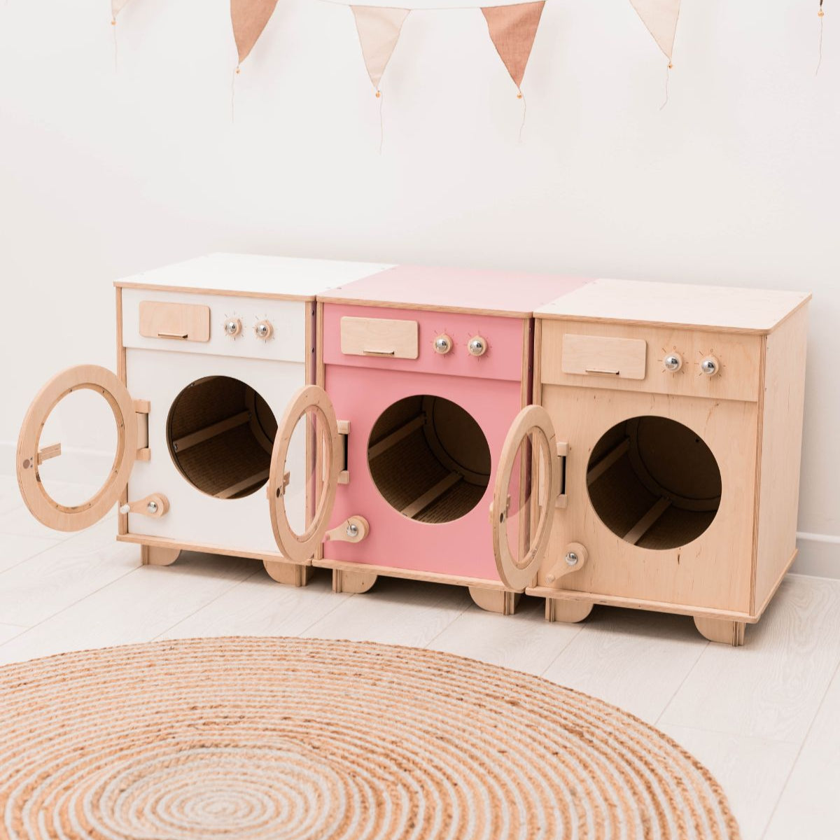 wooden washing machine toy