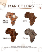 3D led wooden world map