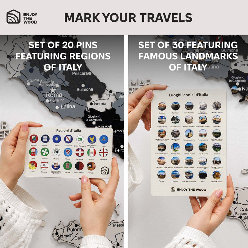 3D Wooden Map of Italy - Nordik