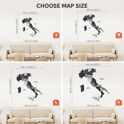 3D Wooden Map of Italy - Nordik