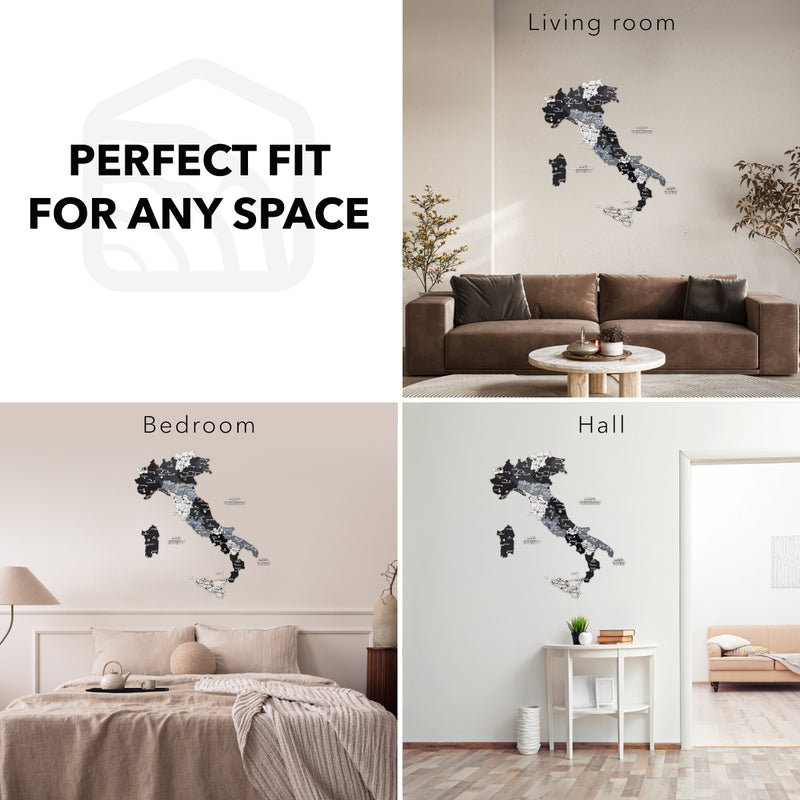 3D Wooden Map of Italy - Nordik