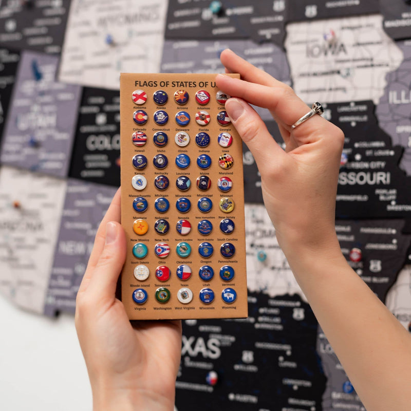 Wooden 3d Map of USA - Nordik