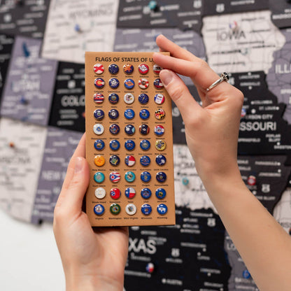 Wooden 3d Map of USA - Nordik