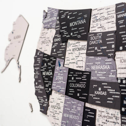 Wooden 3d Map of USA - Nordik