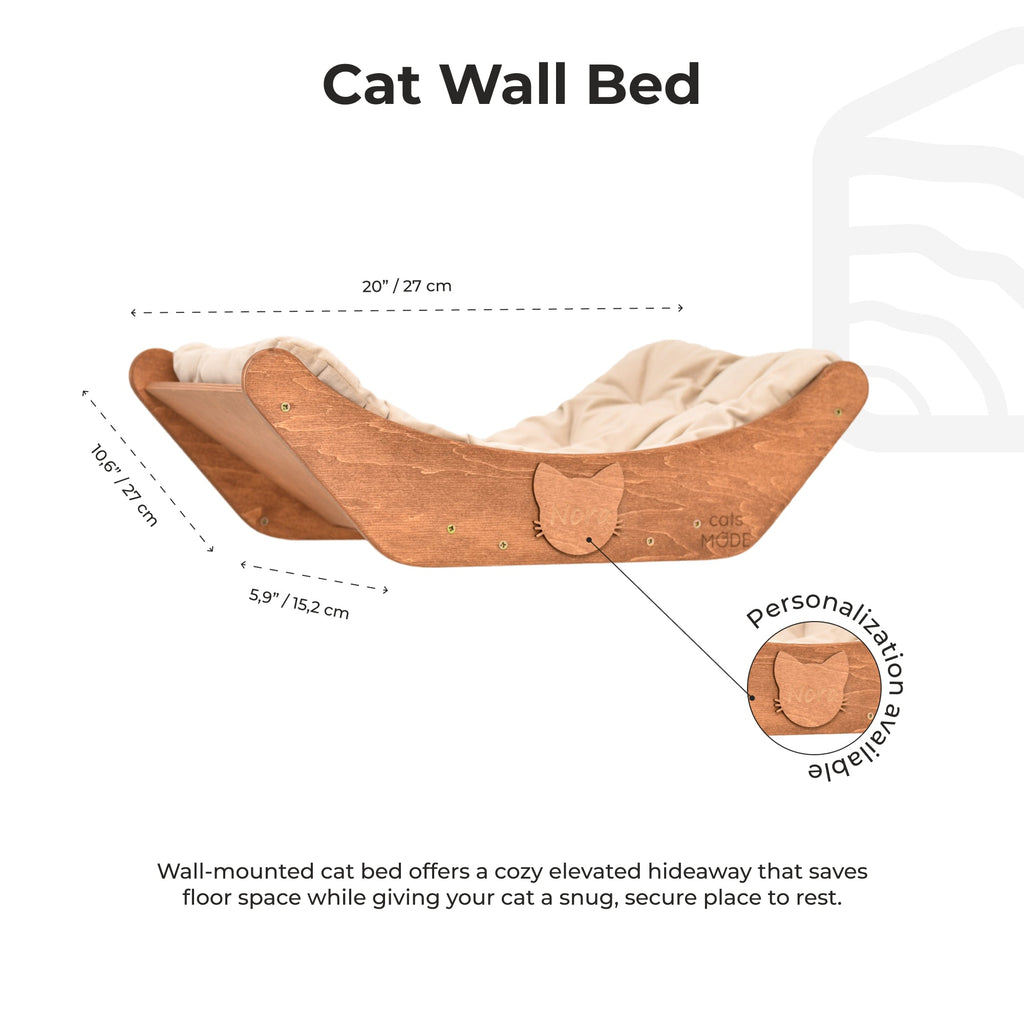 curved floating cat shelf