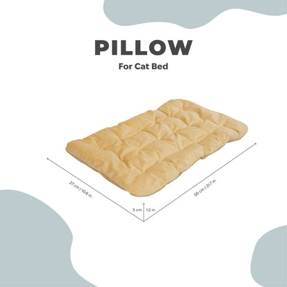 Sleeping Cat Pillow - Yellow
