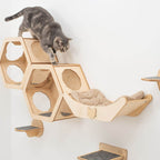 Sleeping Cat Pillow - Beige