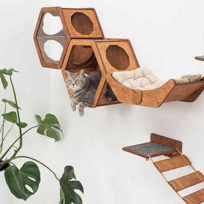 Sleeping Cat Pillow - Beige