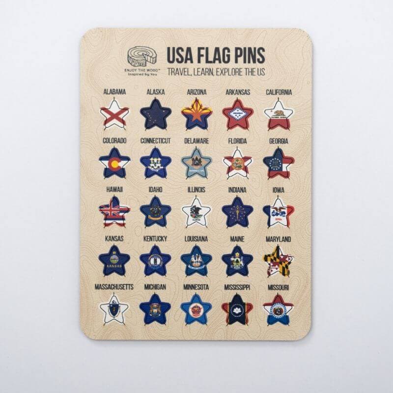 US Flag Sticky Pins