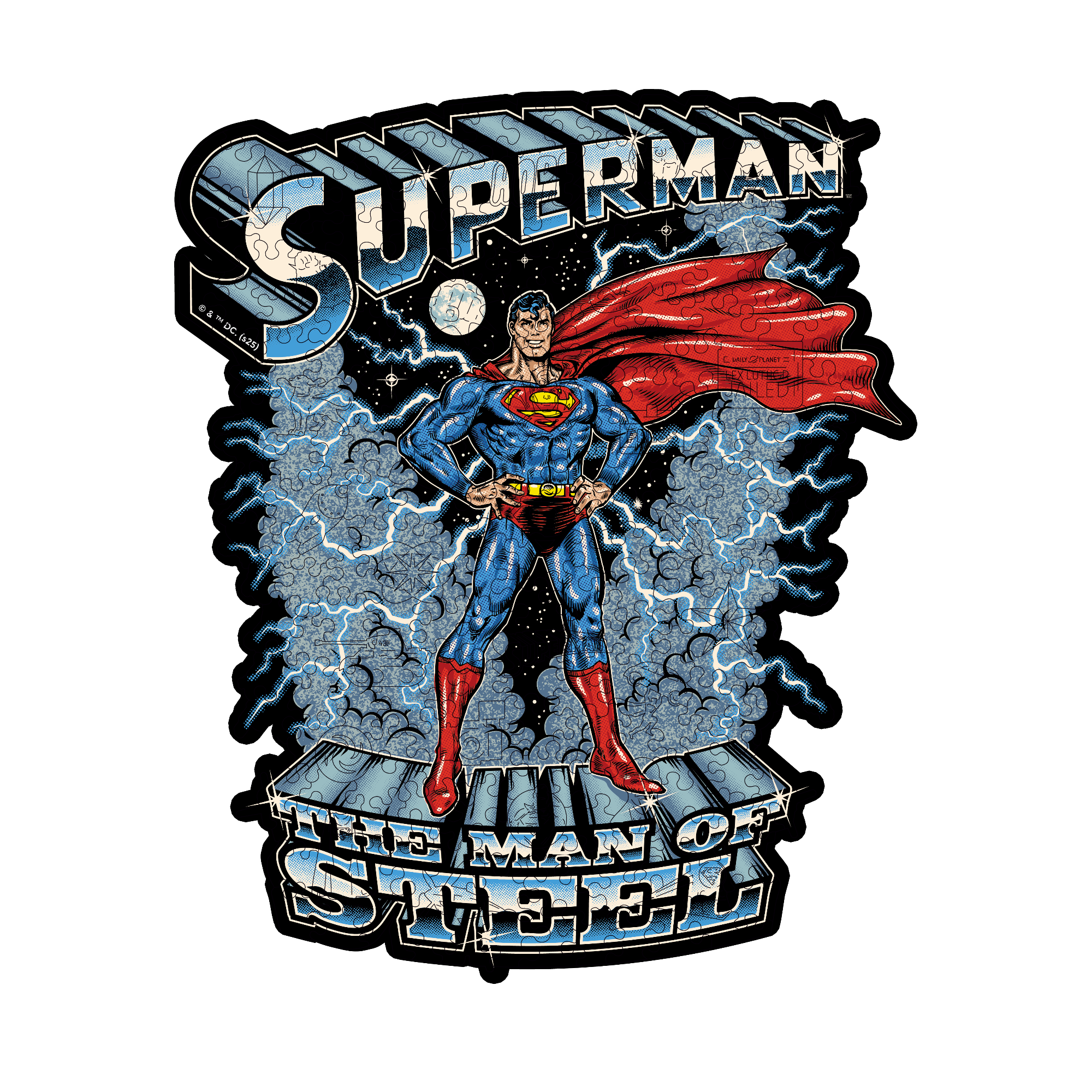 Фігурний дерев'яний пазл Супермен™ – Людина зі сталі