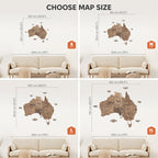 3D Wooden Map of Australia - Terra