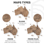 3D Wooden Map of Australia - Terra