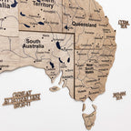 3D Wooden Map of Australia - Terra