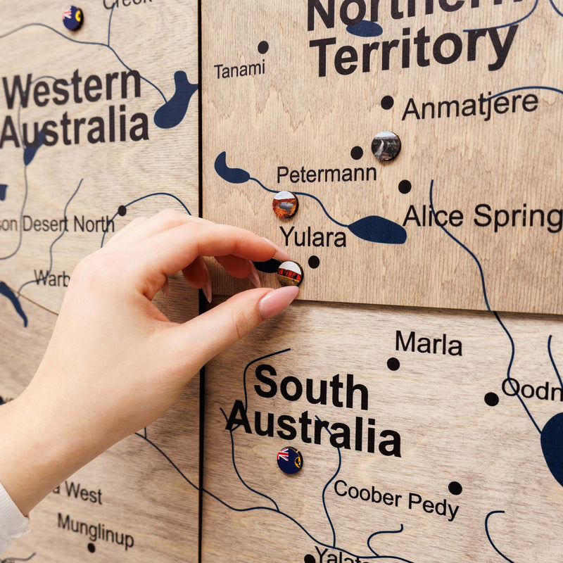 3D Wooden Map of Australia - Terra