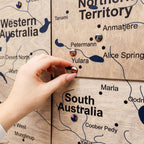 3D Wooden Map of Australia - Terra