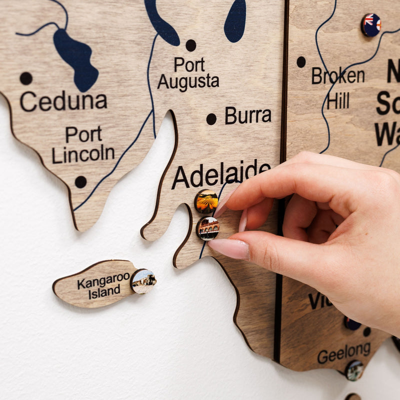 3D Wooden Map of Australia - Terra