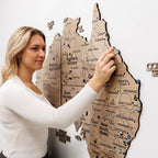 3D Wooden Map of Australia - Terra