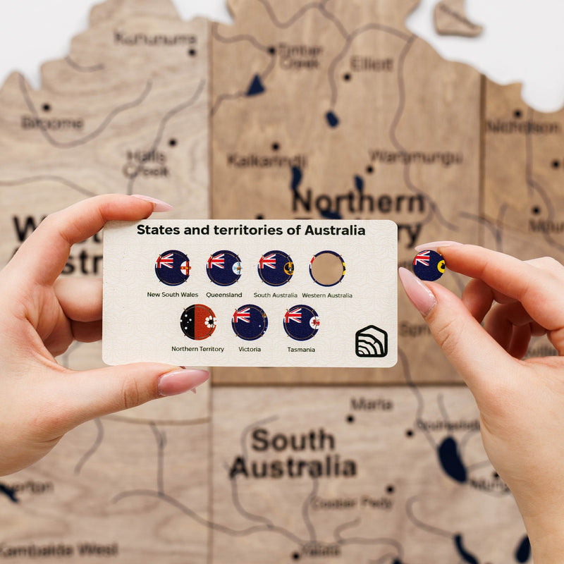 3D Wooden Map of Australia - Terra