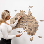 3D Wooden Map of Australia - Terra