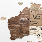 3D дерев'яна карта Європи різнокольорова 